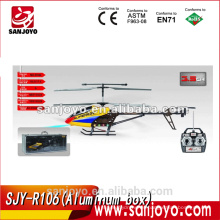La caja de aluminio SJY-R106 embaló el helicóptero inalámbrico del rc del metal de 3.5 canales con el girocompás